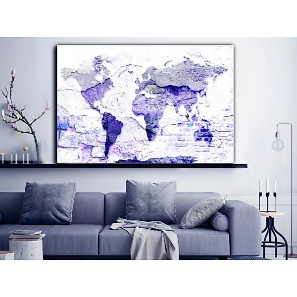 Bild auf Leinwand Purple Map (1 Part) Wide XXL günstig online kaufen