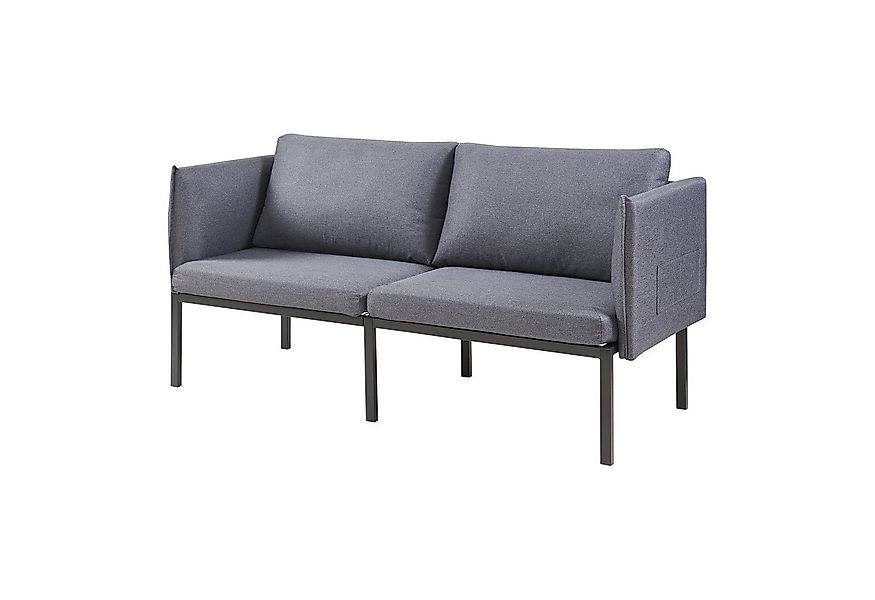 en.casa Sofa, 2-Sitzer »Kamar« gepolstert 69x158x63 cm Dunkelgrau günstig online kaufen