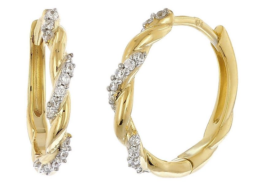 trendor Paar Creolen Damen-Gold 333/8K Klapp-Ø 15 mm günstig online kaufen