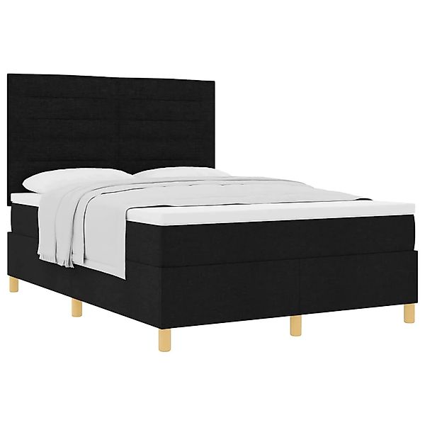 vidaXL Boxspringbett mit Matratze Schwarz 160 x 200 cm Stoff 3339555 günstig online kaufen