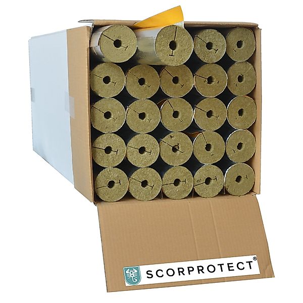 Scorprotect® Steinwolle voller Karton Rohrisolierung Steinwolle günstig online kaufen