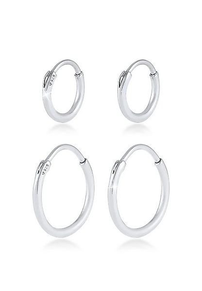 Kuzzoi Paar Creolen Herren Creolen Basic (4 tlg) 925 Silber günstig online kaufen