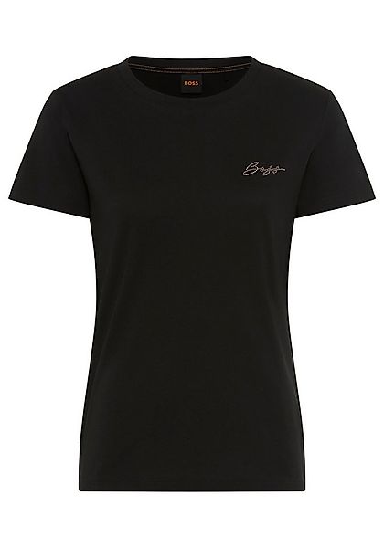 BOSS ORANGE T-Shirt Esogo Premium Damenmode mit Rundhals, Strassapplikation günstig online kaufen