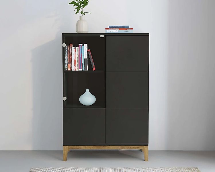 andas Highboard "Maryd" Kommode, Midischrank, m. Glas- u. Holztüren, Einleg günstig online kaufen