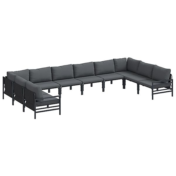 vidaXL Garten-Sofa-Set 10-Tlg Anthrazit Stahl 3379016 günstig online kaufen