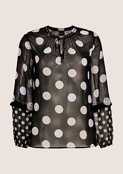 MADELEINE Langarmbluse "Chiffonbluse Elegante Bluse mit Pünktchen-Druck" Mi günstig online kaufen