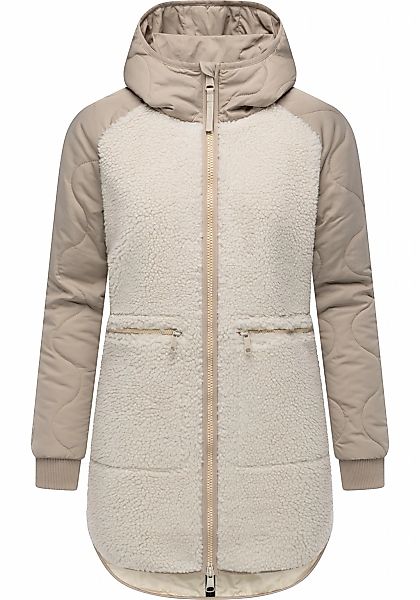 Ragwear Fellimitatmantel "Longeddy" Kuscheliger Plüschmantel mit Kapuze günstig online kaufen