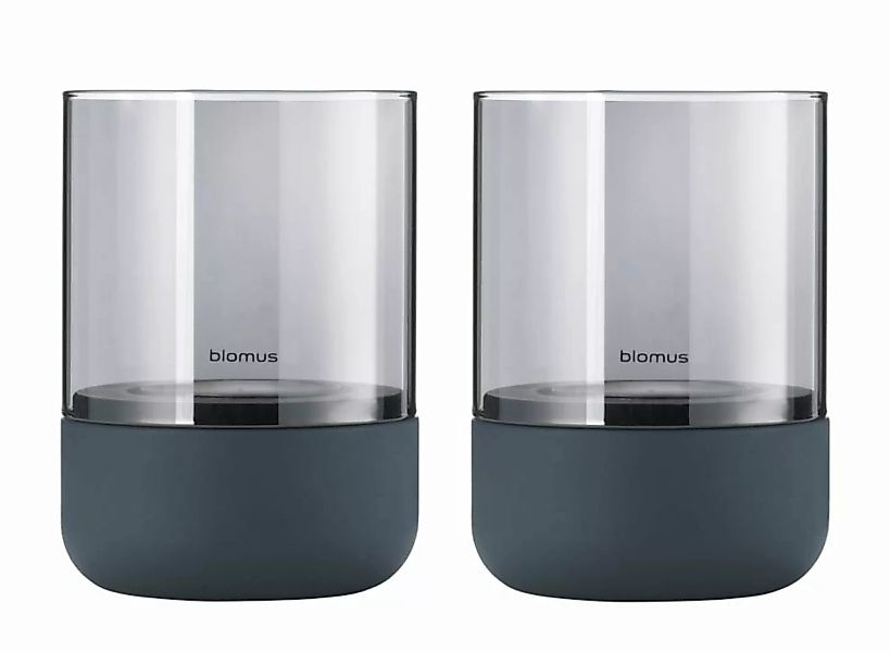 Blomus Windlichter ohne Henkel CALMA Windlicht steel gray/smoke extra small günstig online kaufen