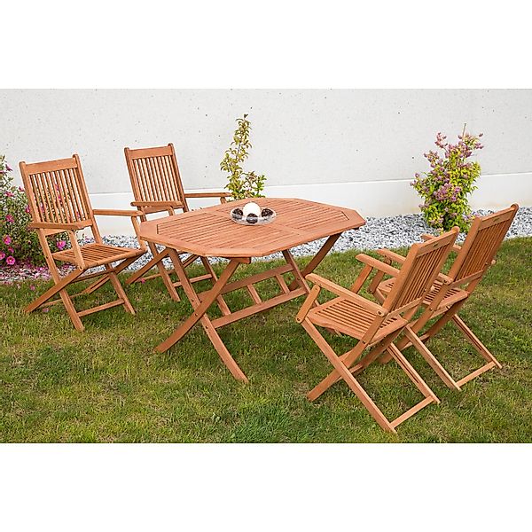 Merxx Rio Set 5-tlg. 4 Klappsessel Klappentisch 135 x 85 cm günstig online kaufen
