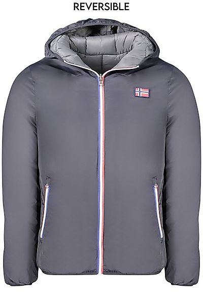 NORWAY 1963 Outdoorjacke Wendbare Herrenjacke Schwarz/Grau mit Kapuze und R günstig online kaufen