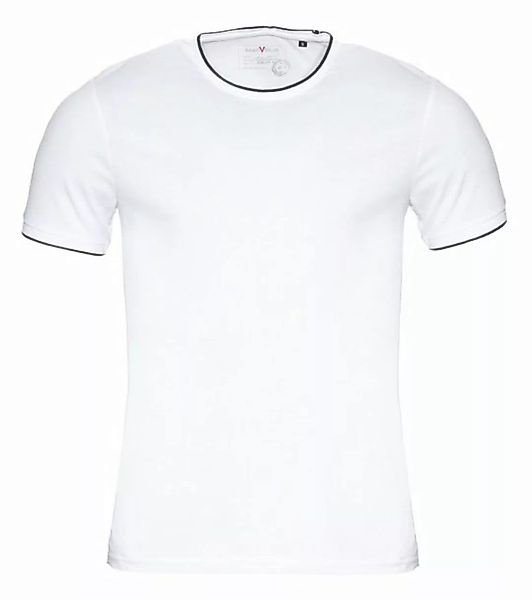 MARVELIS T-Shirt T-Shirt - Casual Fit - Rundhals - Einfarbig - Weiß (1-tlg) günstig online kaufen