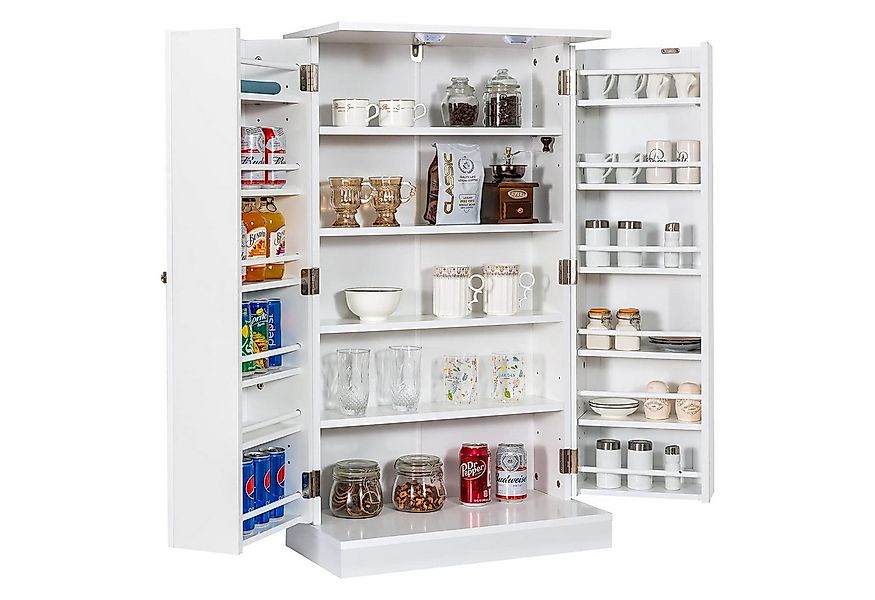 KOMFOTTEU Mehrzweckschrank Küchenschrank Vorratschrank mit Türablagen & 6 v günstig online kaufen