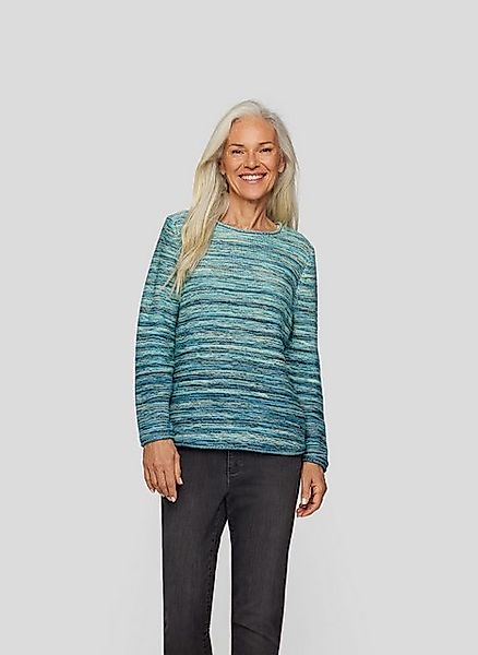 Rabe Strickpullover Rabe Strickpullover in melierten Blautönen günstig online kaufen