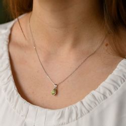 Materia Kettenanhänger Tropfen Peridot Edelstein Grün günstig online kaufen