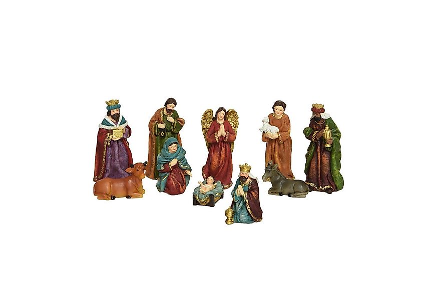 Spetebo Krippenfigur Weihnachts Krippenfiguren handbemalt - 10 Stück / 11 c günstig online kaufen