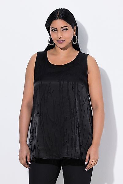 Ulla Popken Spitzenbluse Blusentop A-Linie Ausbrenner-Satin günstig online kaufen