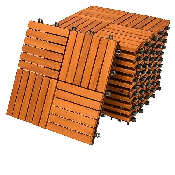 Casaria Holzfliesen 11x Akazie Quattro Mosaik, günstig online kaufen