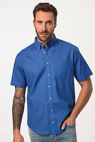 JP1880 Kurzarmhemd Hemd Halbarm Leinenmix Buttondown-Kragen günstig online kaufen