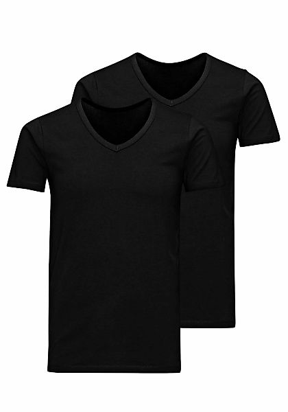 Jack & Jones T-Shirt "T-Shirt JACBASIC V-NECK TEE 2PK 2er Pack" günstig online kaufen