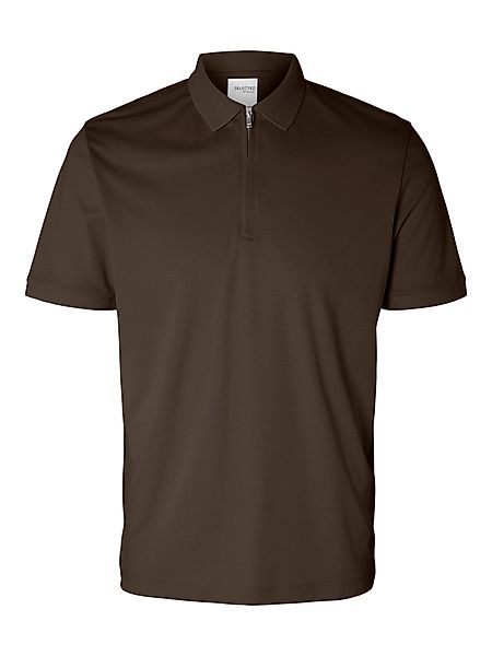 SELECTED Poloshirt "SLHFAVE ZIP SS POLO NOOS" Baumwollmischung, regular fit günstig online kaufen
