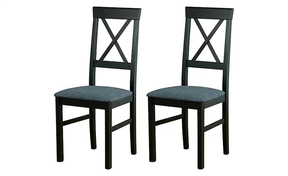 Esszimmerstuhl 2er-Set  Laurenz ¦ schwarz ¦ Maße (cm): B: 43 H: 94 Stühle > günstig online kaufen