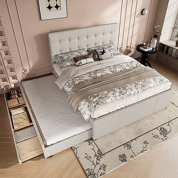 STILVORA Polsterbett 140x200 mit stauraum und günstig online kaufen