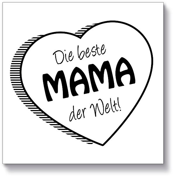 Artland Holzbild Die beste Mama der günstig online kaufen