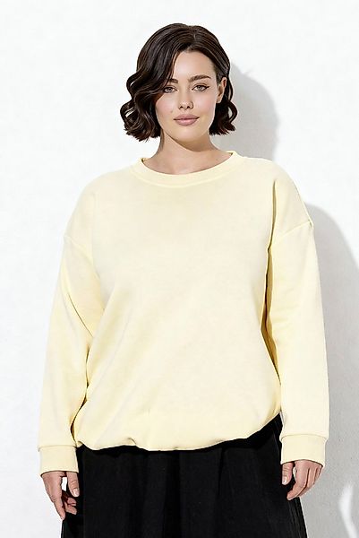 Ulla Popken Sweatshirt Sweatshirt kurz Boxy Rundhals Langarm günstig online kaufen