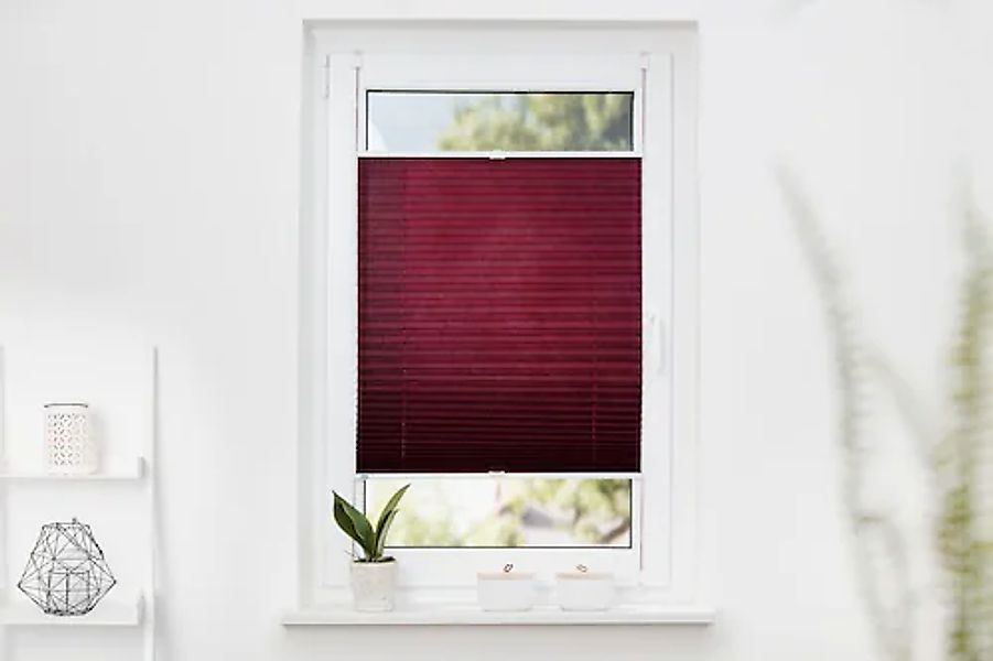 K-HOME Plissee Klemmfix Pisa, Lichtschutz, ohne Bohren, verspannt, Klemmfix günstig online kaufen