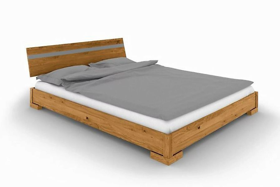 byoak Bett VENTO E-1 120 x 220 aus Massivholz, mit Holzkopfteil, Naturgeölt günstig online kaufen