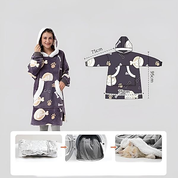 Diyarts Kapuzenpullover (Flanell Hoodie, Übergröße Pullover) günstig online kaufen