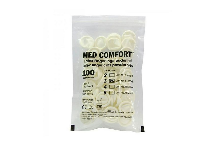 Med-Comfort Latexhandschuhe MED-Comfort - Fingerlinge - Latex Puderfrei günstig online kaufen