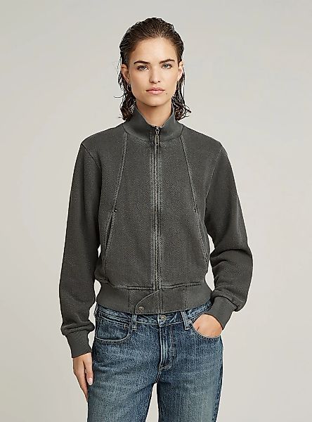 G-STAR Longpullover "Overdyed Slim Track Sweater Jacke" günstig online kaufen