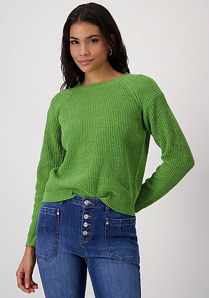 Monari Rundhalspullover aus Chenillegarn günstig online kaufen