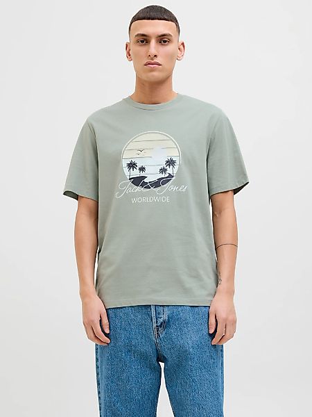 Jack & Jones Rundhalsshirt "JJPALM TEE SS CREW NECK LN" günstig online kaufen