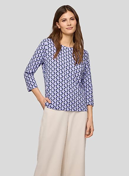 Rabe 3/4-Arm-Shirt Sommershirt mit grafischem Allover-Muster günstig online kaufen