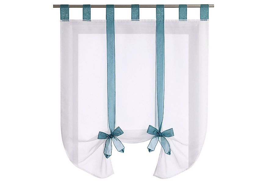 Joyswahl Raffrollo, mit Schlaufen, Voile Bindegardine, Unifarbige günstig online kaufen