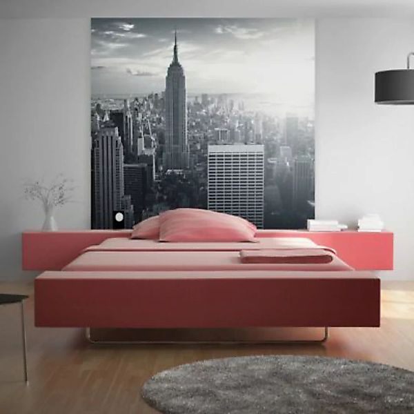 artgeist Fototapete Manhattan am frühen Morgen grau/weiß Gr. 200 x 154 günstig online kaufen
