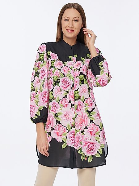 Sarah Kern Longbluse Shirtkleid figurbetont mit günstig online kaufen
