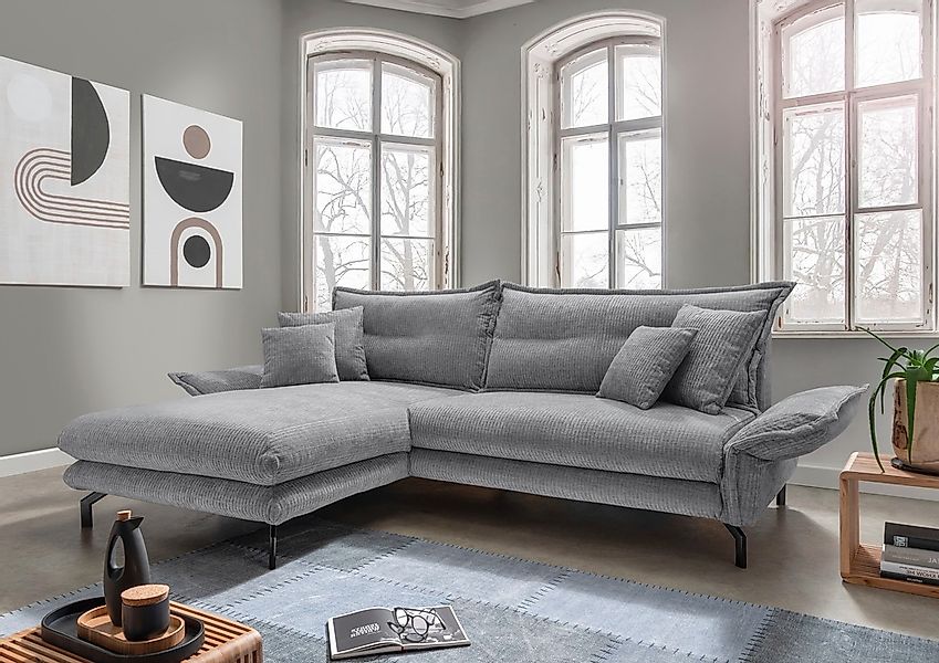 Home affaire Ecksofa "LAVA Breite 255 cm, modern und elegant, aktuelle Kiss günstig online kaufen