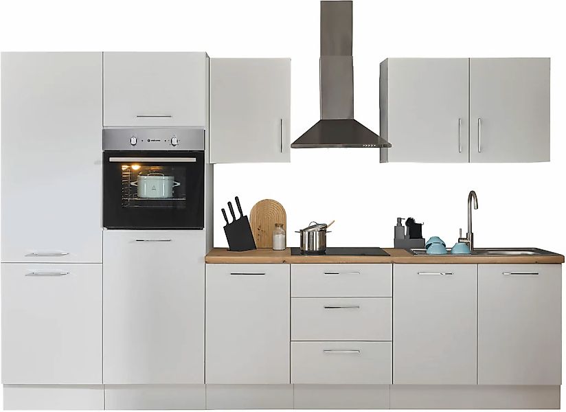 BASIC by Balculina Küchenzeile »Turin« Breite 330 cm, wahlweise mit E-Gerät günstig online kaufen