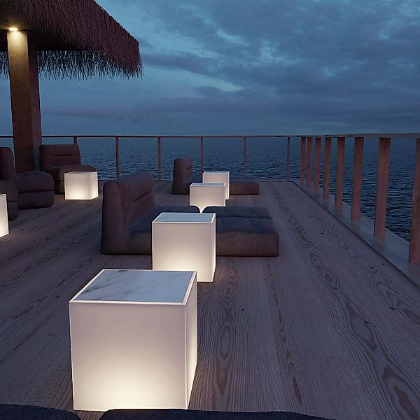 Newgarden Bora Leucht-Tisch mit Marmorplatte günstig online kaufen