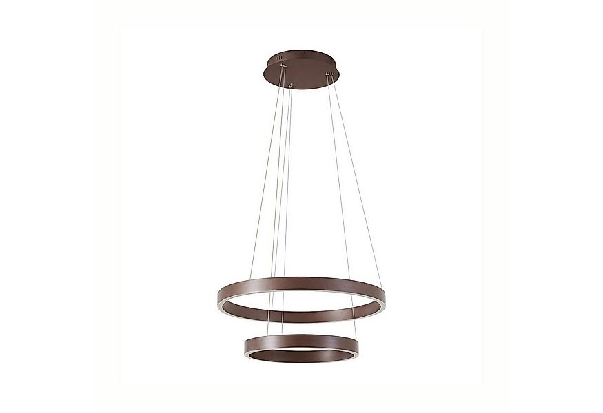 Lucande Hängeleuchte Yonam, LED, Metall, Braun Farbwechsel warmweiß / tages günstig online kaufen