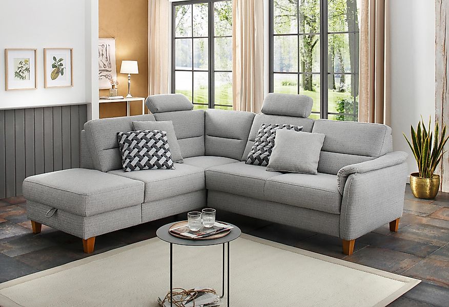 Home affaire Ecksofa "Palmera L-Form, B: 236 cm", optional Bettfunktion & B günstig online kaufen