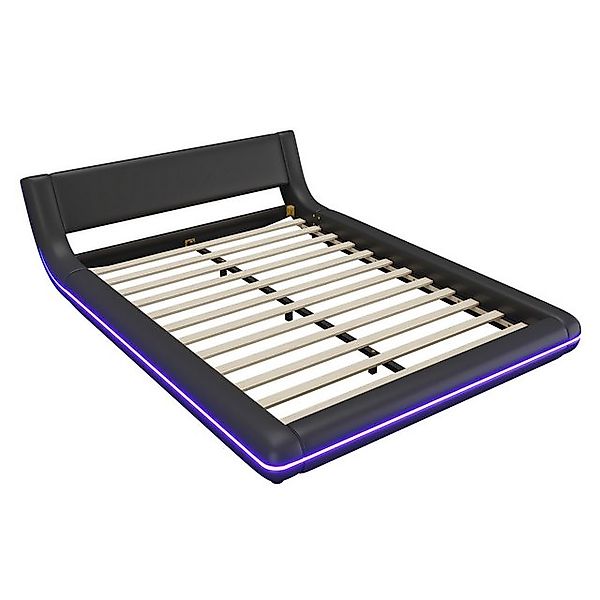 Auralum Polsterbett Doppelbett 140x200cm, 160x200cm, mit LED und Fernbedien günstig online kaufen