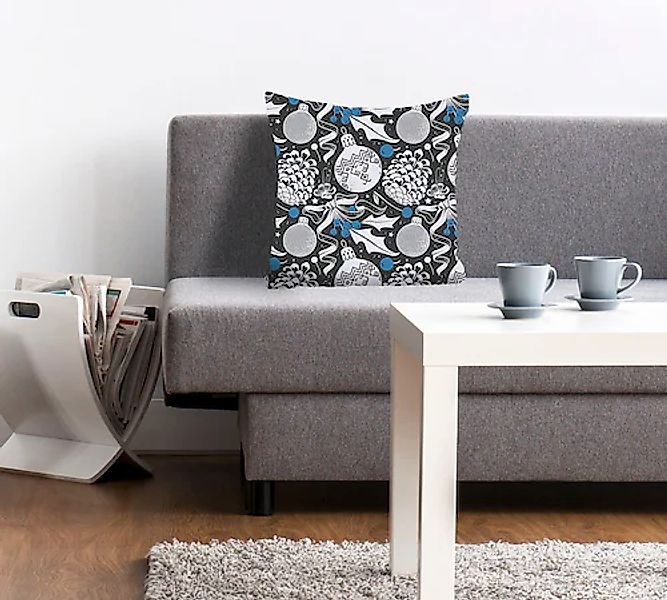 queence Dekokissen "Justus" mit Weihnachtsbaum-Deko günstig online kaufen