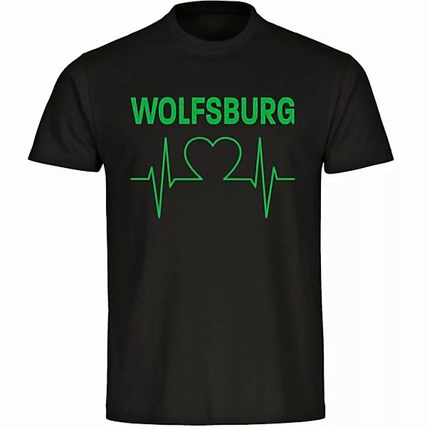 multifanshop T-Shirt Herren Wolfsburg - Herzschlag - Männer günstig online kaufen
