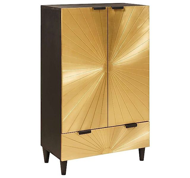 vidaXL Media-Regal Beistellschrank mit Tür Schwarz und Gold 60 x 33.5 x 100 günstig online kaufen