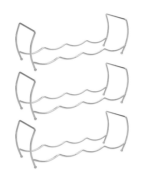 Weinflaschenhalter Weinflaschenhalter 3er Set EVANIA, Grau, B 44 cm günstig online kaufen