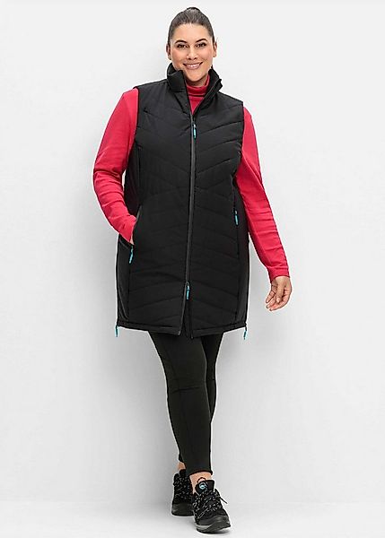 Sheego Trainingsjacke Longweste Ärmellos günstig online kaufen